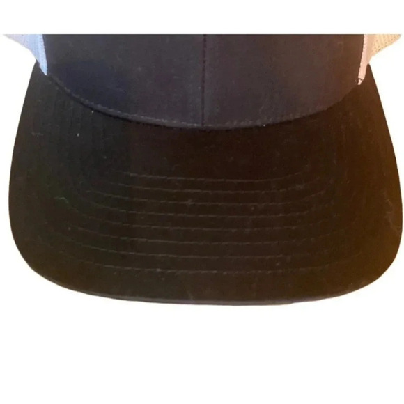 PACIFIC Headwear Blank 104C Mesh Snapback Adjustable Trucker Hat Black White - Picture 3 of 6